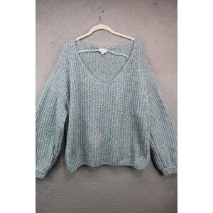 True Craft 3/4 Balloon Sleeves V-Neck Sweater-Size 2X-Very Soft